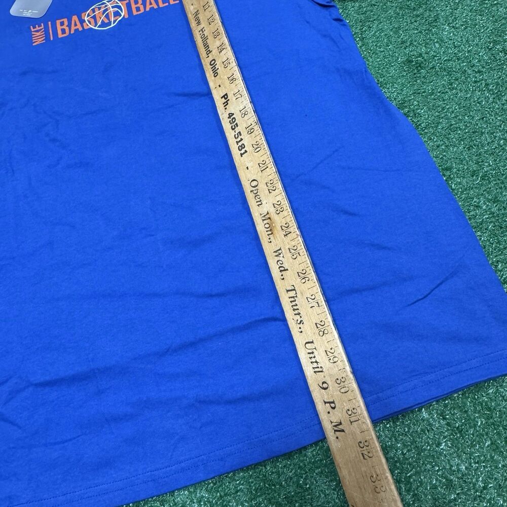 Vintage Nike Basketball T-Shirt Mens XL Blue Deadstock 2002 Swoosh Graphic Tee - Picture 4 of 7
